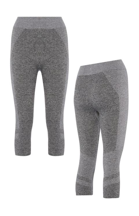 Grey Seamfree Cropped Leggings