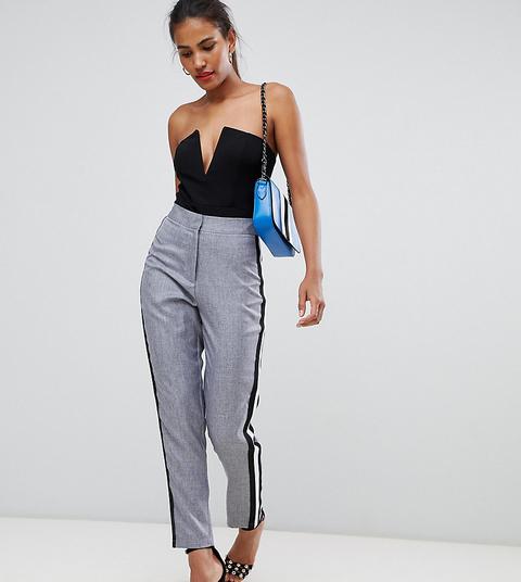 Missguided Sports Stripe Cigarette Trousers