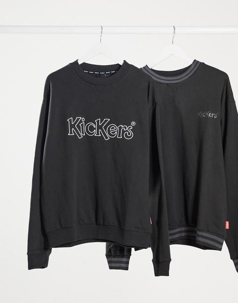 Kickers Classic Crewneck Logo Sweatshirt In Black