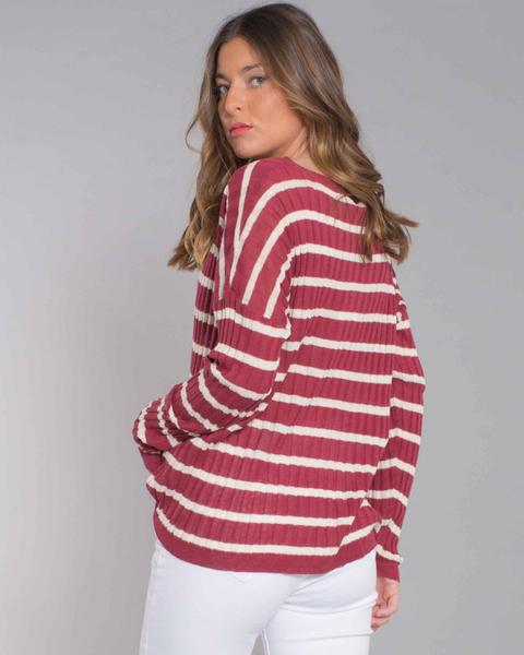 Jersey De Rayas Horizontales Fresa