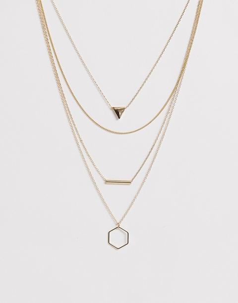 Pieces - Collana Tripla Oro - Oro