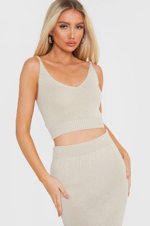 Stone Tops - Francesca Farago Stone Knitted Cami Top