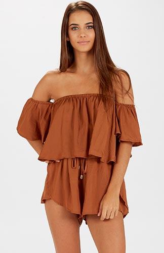 Alter Ego Playsuit - Brown