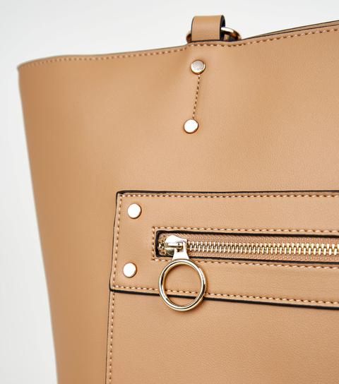 leather look tote bag