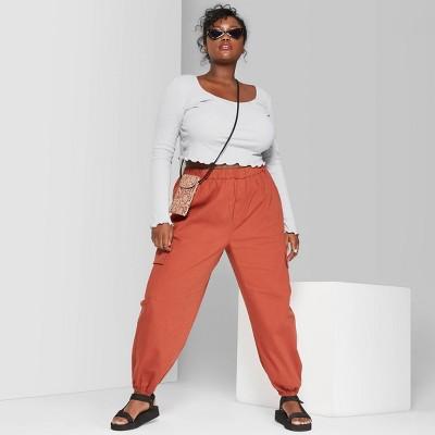 Wild Fable Women's Plus Size High-Rise Baggy Cargo Pants - Wild Fable™