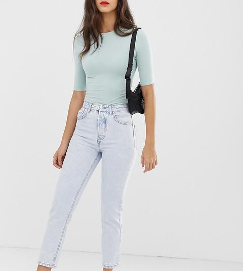 Stradivarius Mom Jean In Light Blue