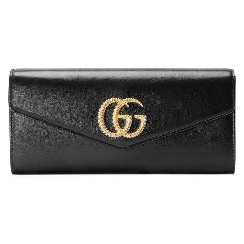 Broadway Leather Clutch With Double G