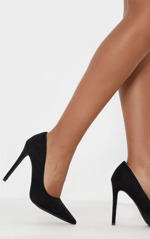 Black Heeled Court Shoes