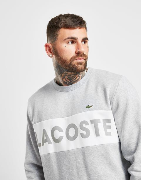 lacoste colour block crew sweatshirt