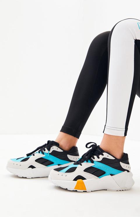 Reebok X Gigi Hadid White & Black Aztrek Double Sneakers