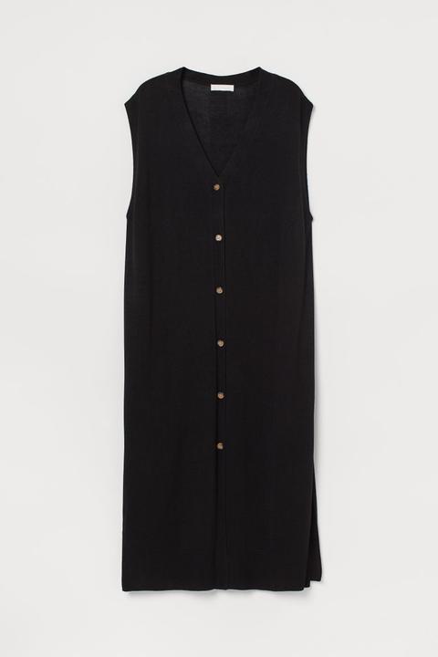Vestido De Punto Fino - Negro