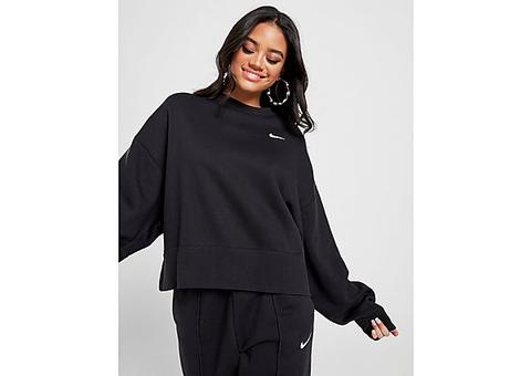 Nike Trend Fleece Oversized Crew Sweatshirt - Black - Womens