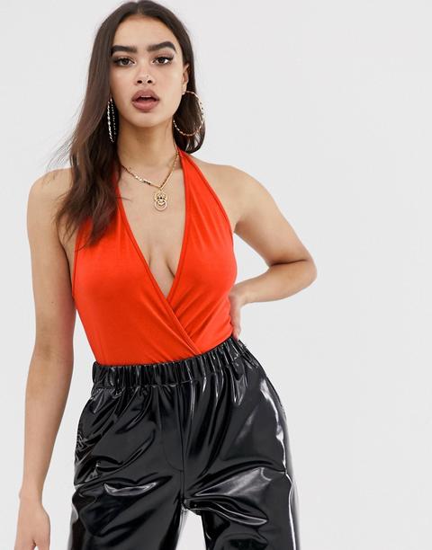 Asos Design – Neckholder-body In Rot