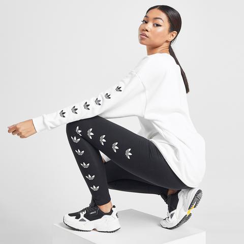 Adidas Originals Repeat Trefoil Leggings - Black - Womens from Jd