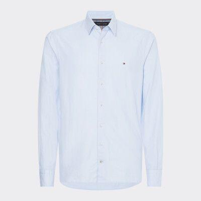 Camisa De Algodón Elástico Con Corte Slim