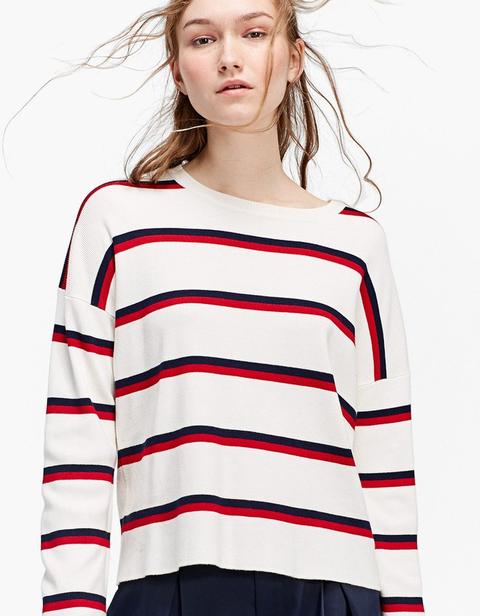 Maglia Righe Ecru