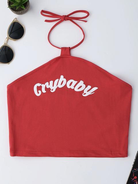 Lettera Halter Sopra Cropped