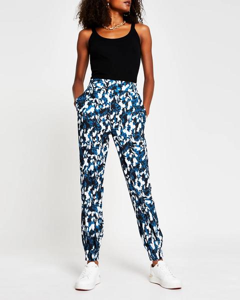 Blue Abstract Printed Jogger