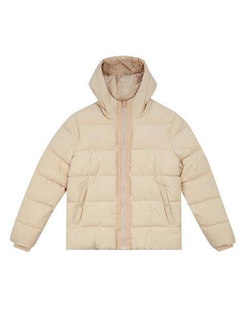 Neutral Midweight Hooded Puffer Jacket