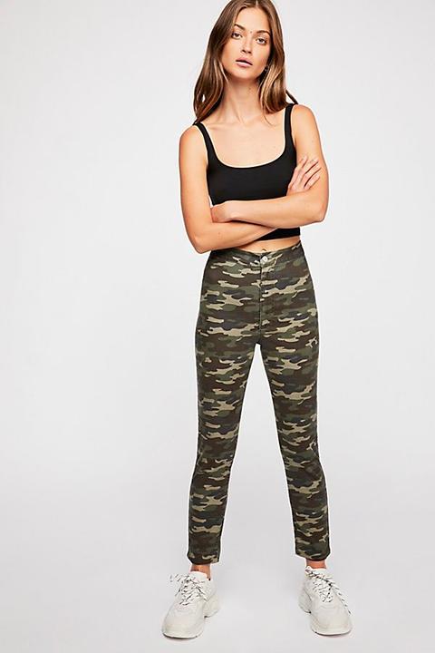 free people belle printed skinny pants
