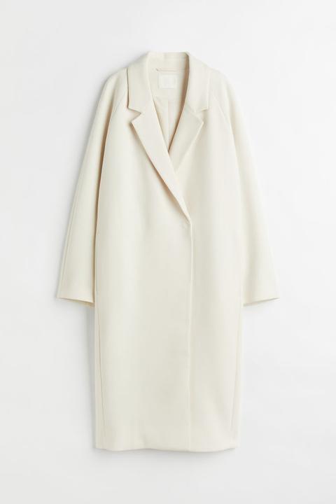 Calf-length Coat - Beige