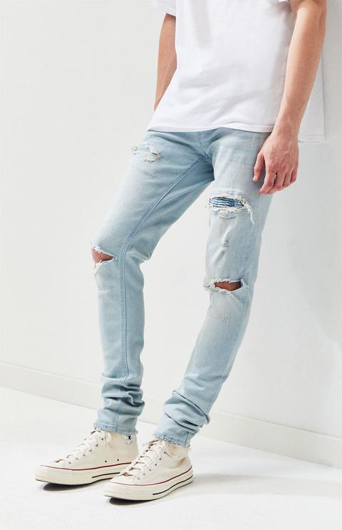 ripped light jeans