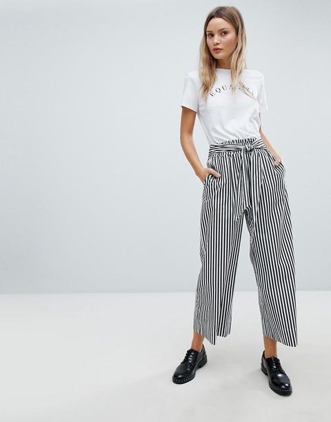 Pantalones De Pernera Ancha A Rayas Polina De In Wear