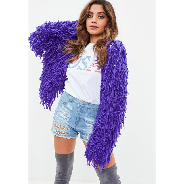 Missguided shop shaggy cardigan