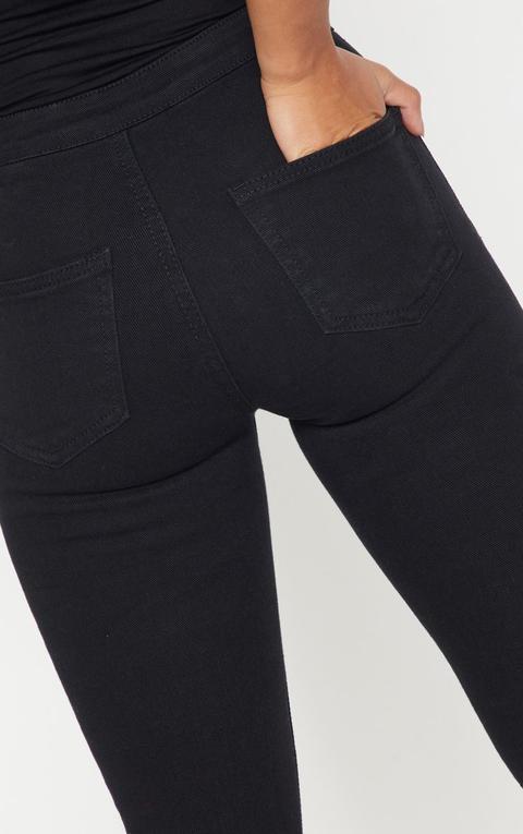 Petite Black High Rise Skinny Jeans