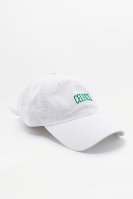 New Era Boston Celtics White Strapback Cap - Mens All