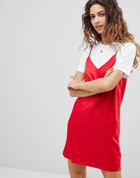 Asos - Vestitino A Sottoveste - Rosso