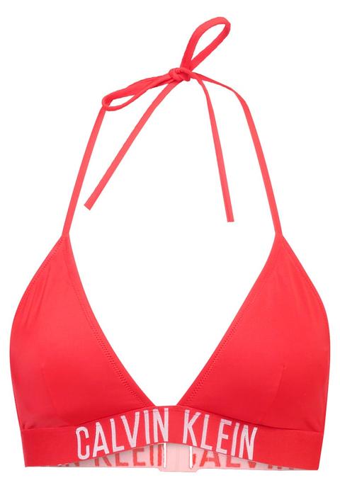 Calvin Klein Swimwear Intense Power Parte De Arriba Bikini Red