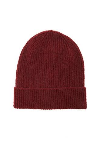 Forever 21 Brushed Ribbed Beanie Burgundy