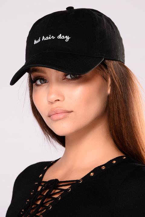 Bad Hair Day Cap - Black/white