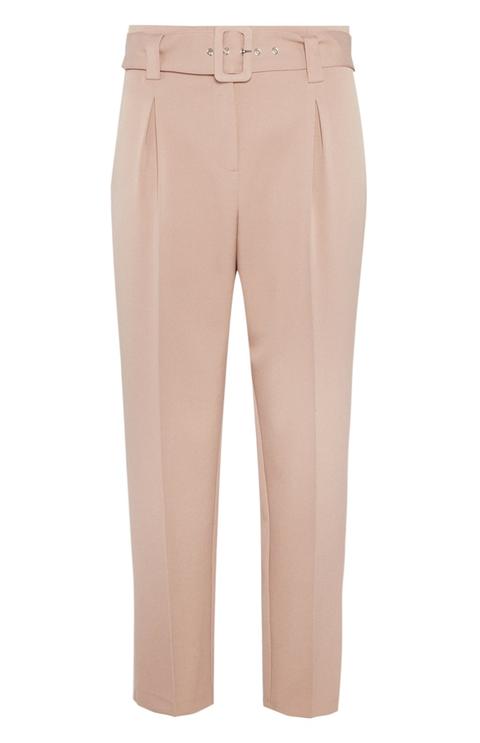 Nude Belted Trouser