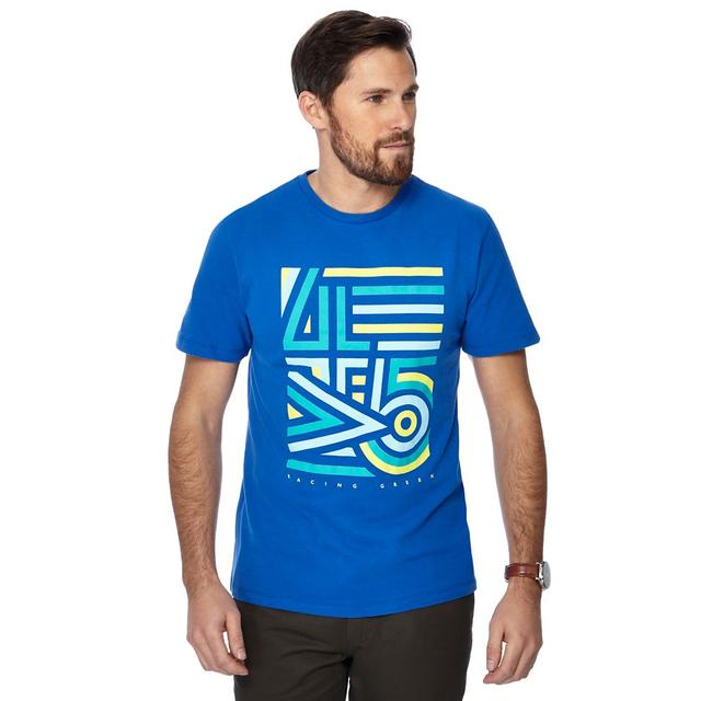 Tall Bright Blue Abstract Print T-shirt 