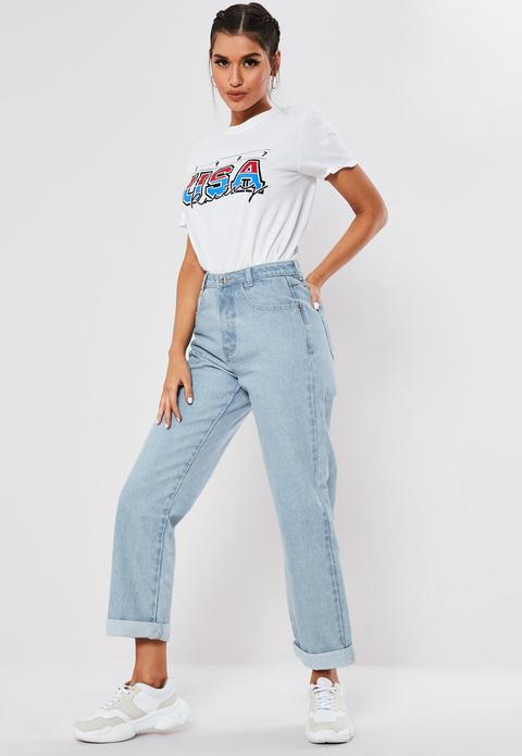 high rise boyfriend fit jeans