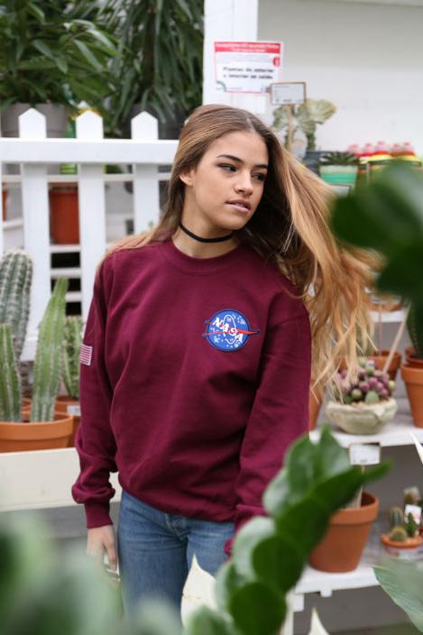 Nasa Oxblood Sweatshirt Long