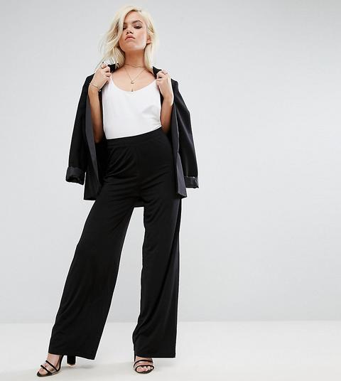 Pantalones De Pernera Ancha Elegantes De Asos Petite