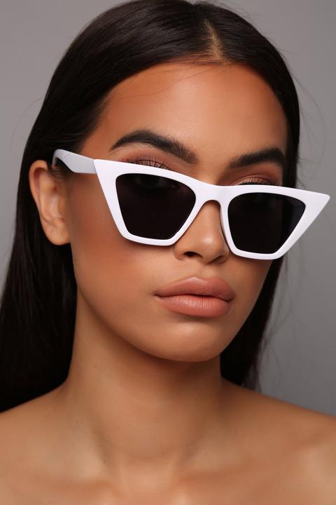 Sharp Attitude Sunglasses - White