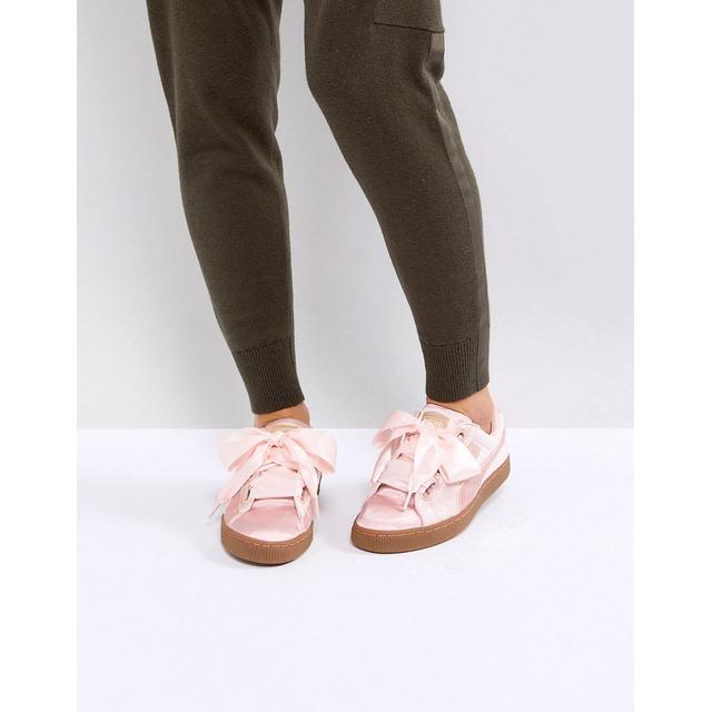 pink puma basket trainers