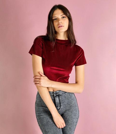 Crop Top In Velluto