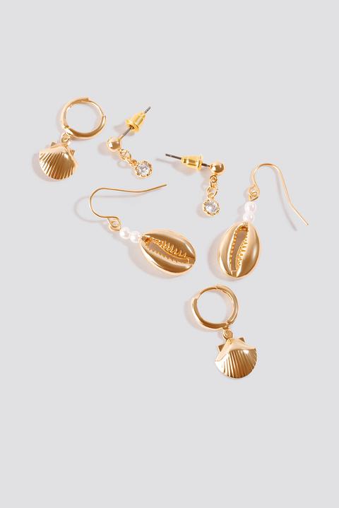 Mini Multi Pendant Earrings (3-pack) Gold