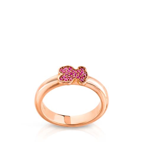 Anillo tous discount plata vermeil rosa