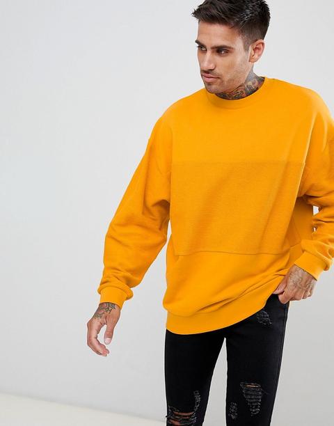 yellow oversized sweatshirt