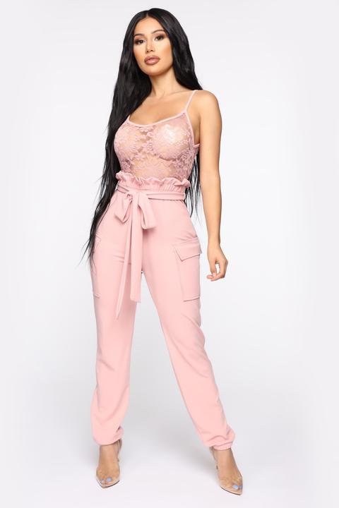 mauve jumpsuit