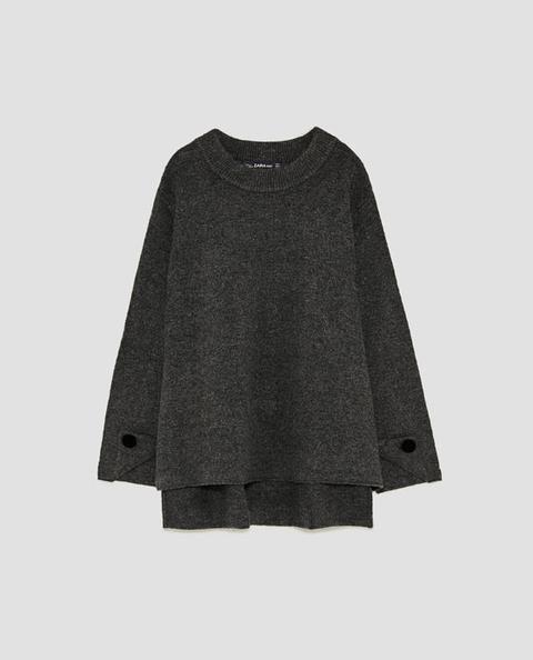 Maglia Oversize Bottone Polsino