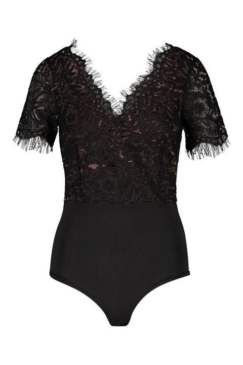 premium eyelash lace bodysuit