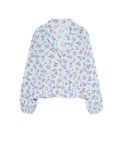 Camisa Crepe Estampado Flores