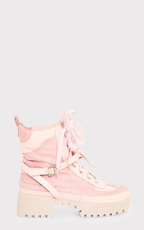 Karmel Baby Pink Biker Boots, Pink